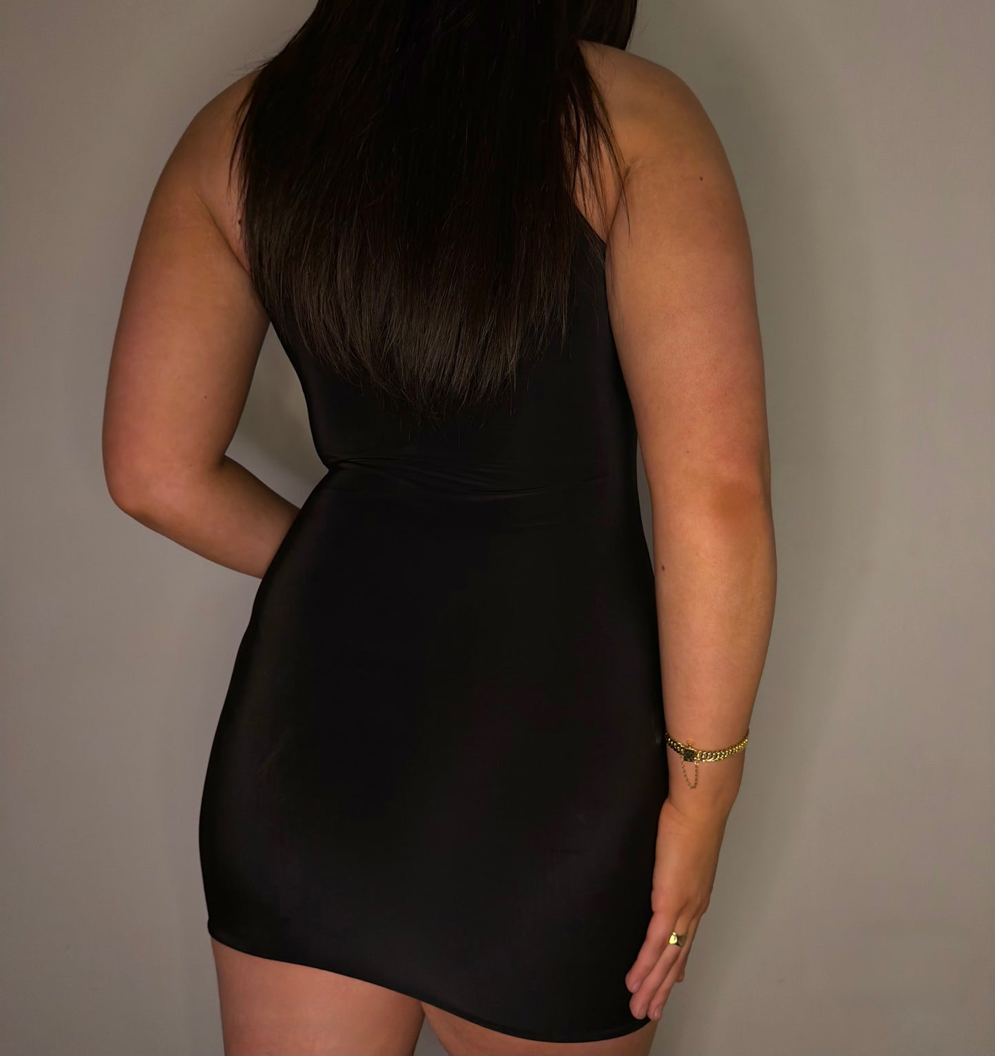 WRAP AROUND DRAPED HEM BODYCON
DRESS